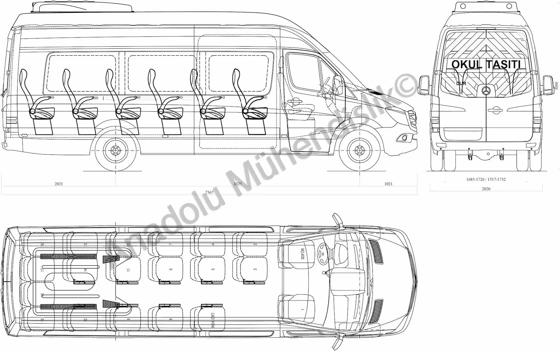 MERCEDES-BENZ 906BB50-416 (Sprinter) OKUL